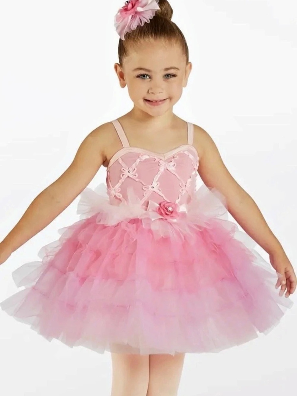 Pink ombré dance costume, Galinda, Weissman dance Getting Dressed For Tea 5